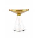 Стол журнальный HALMAR TALBI белый мрамор/белый/золотой